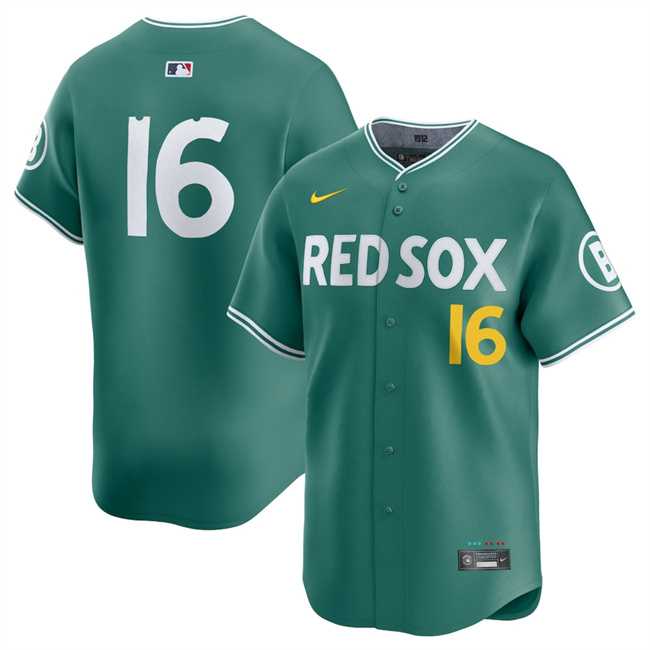 Men%27s Boston Red Sox #16 Jarren Duran Green 2025 City Connect Limited Stitched Jersey Dzhi->boston red sox->MLB Jersey